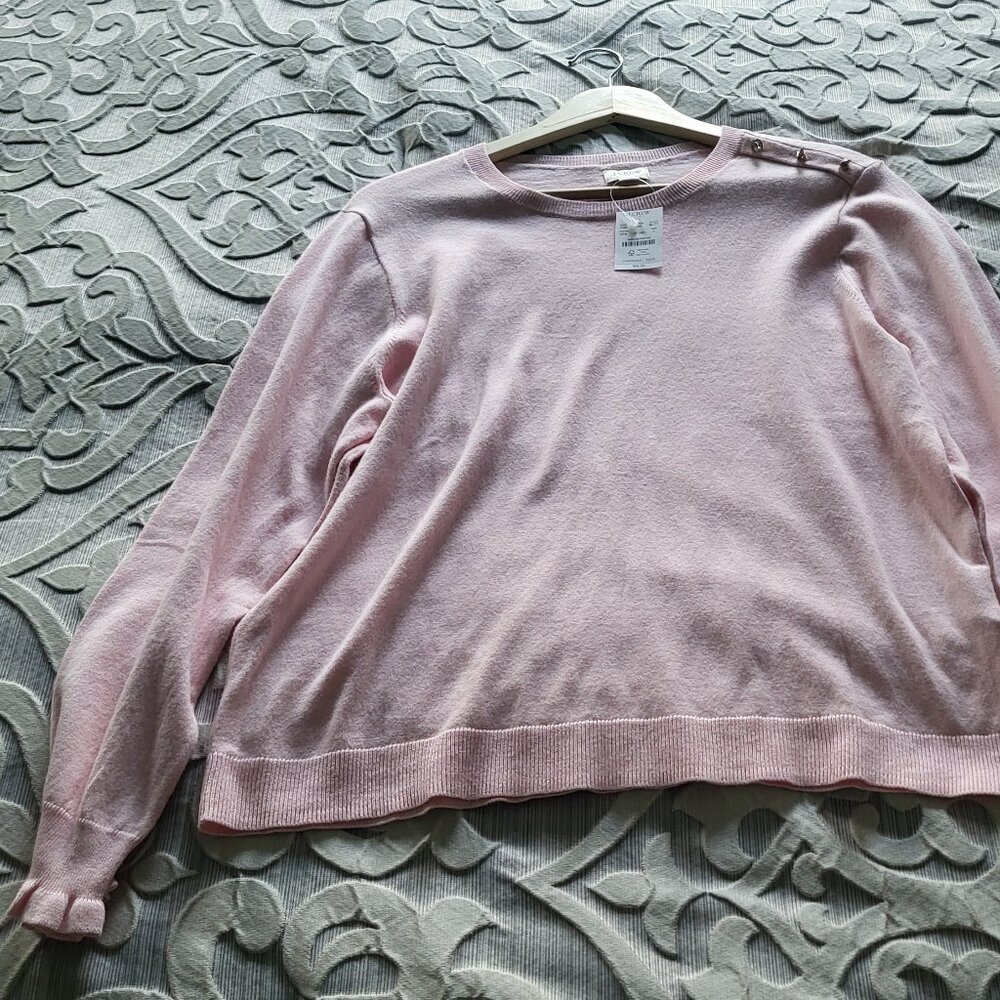 Brand New, Never worn, Light Pink J Crew Sweater Size Large